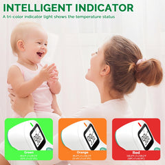 Greetmed no-touch-forehead-thermometer-packaging-bundle includes batteries for ready use.