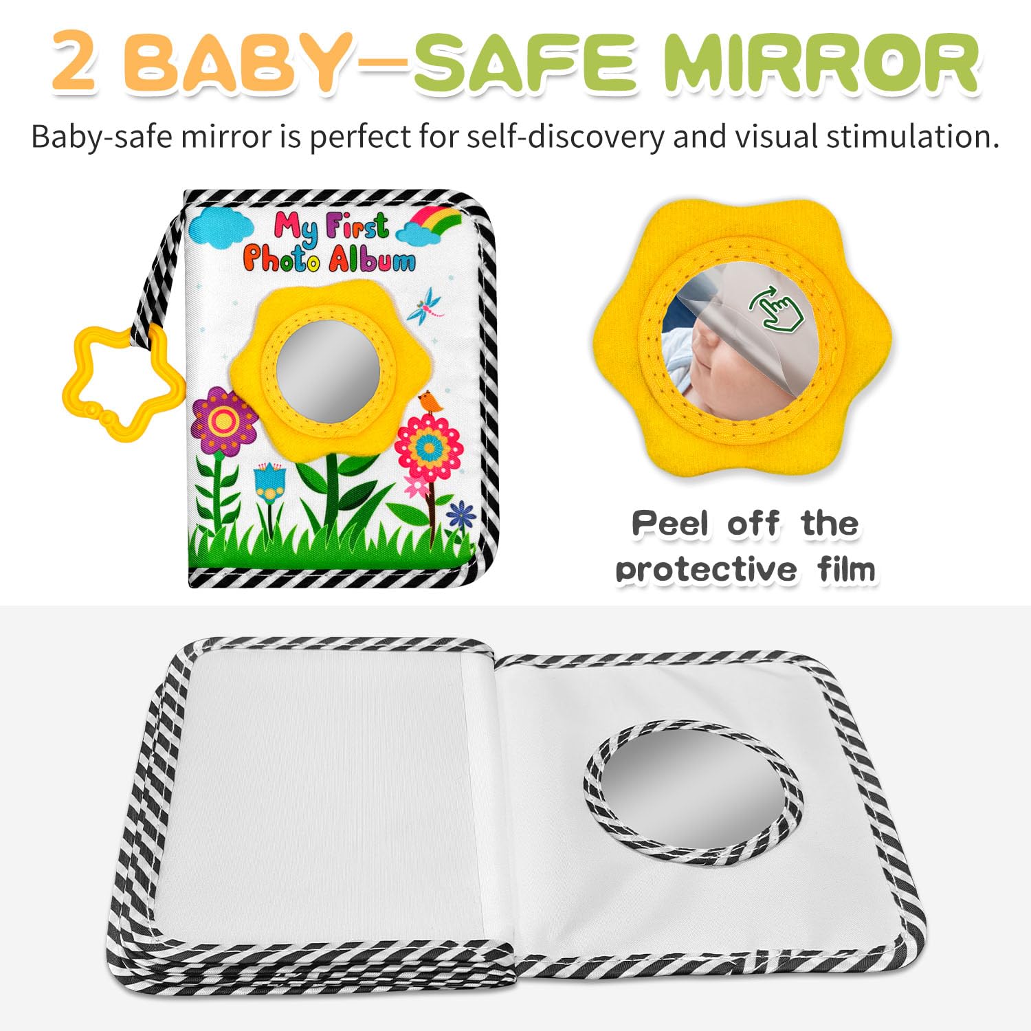 Grekos star-shaped rubber ring—attach to crib or stroller for playtime.