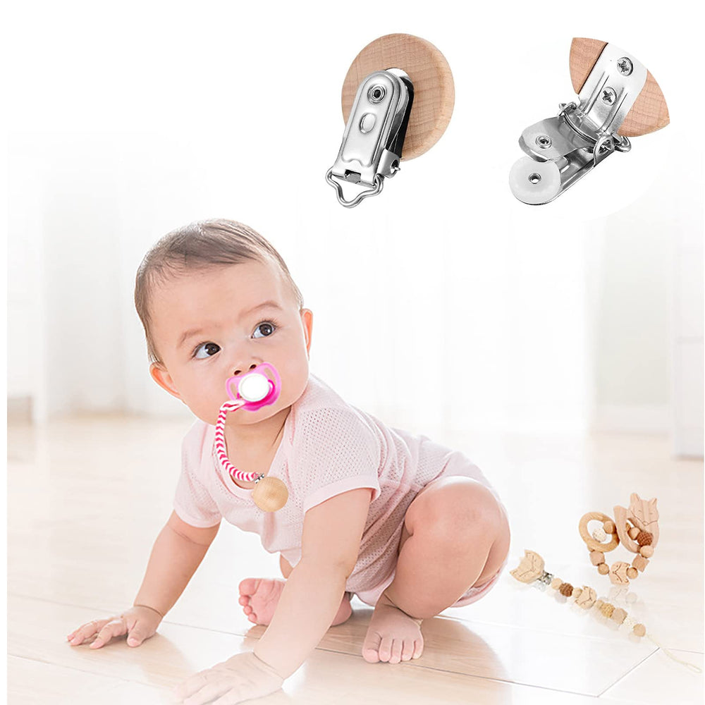 Greneric pacifier clip DIY-ready for making silicone holders and accessories.