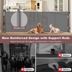 Grenfu 100inch-wide retractable gate extended covers large openings