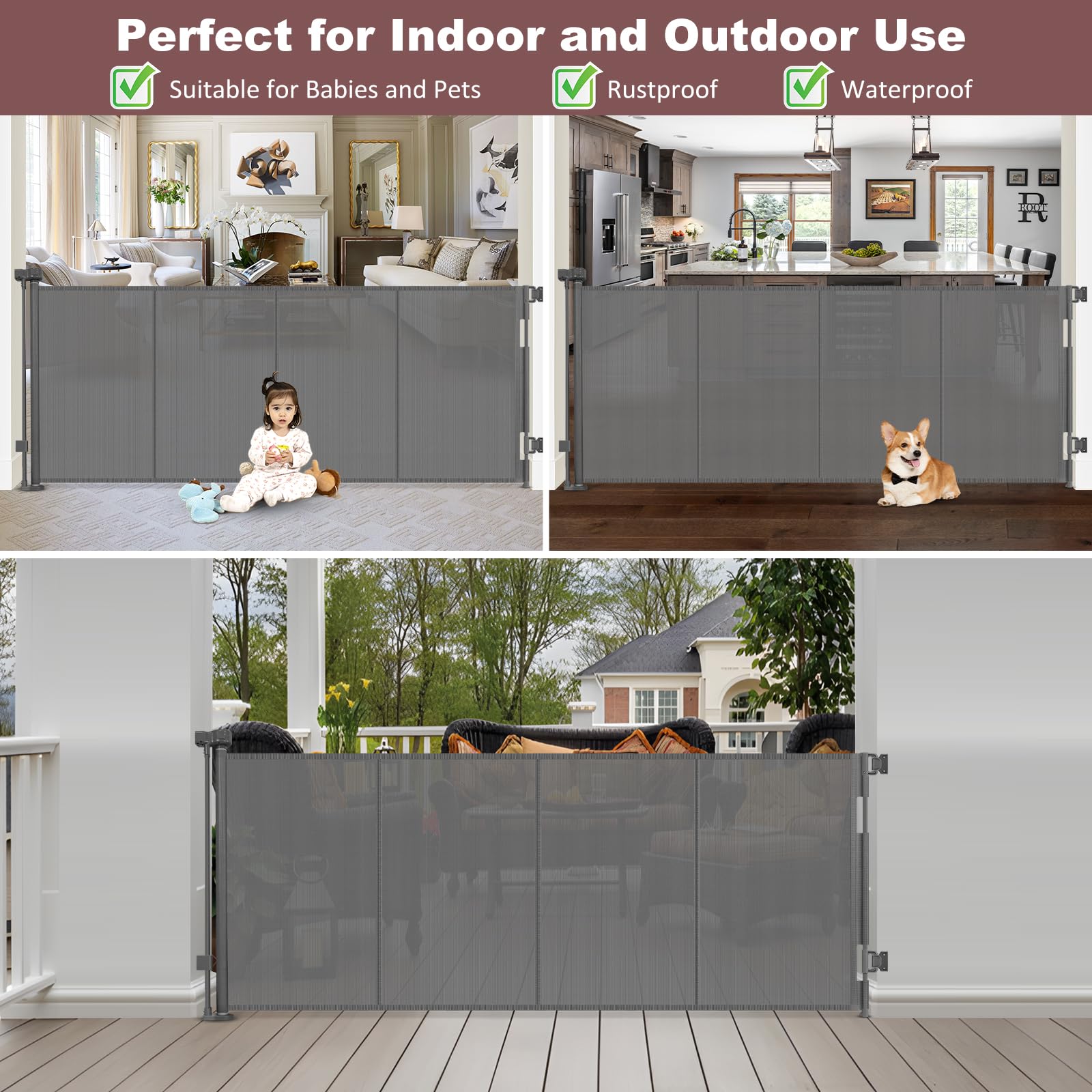 GRENFU baseboard adjustable lower bracket fits baseboards without damage.