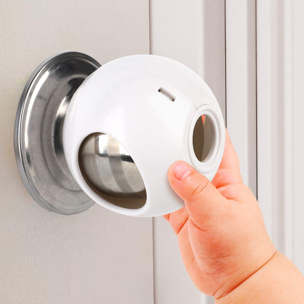 GRENFU door knob safety cover with new structure for safer homes in a 4-pack