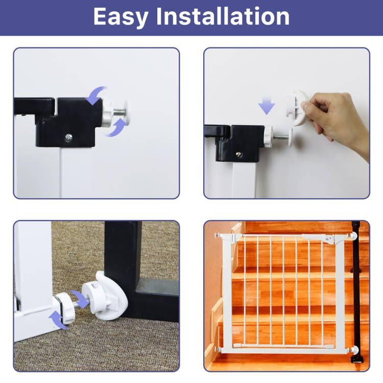 GRENFU durable materials ensure long-lasting support for pressure-mounted gates on stairs