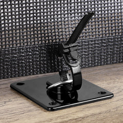 GRENFU mesh gate hooks adhesive 2-pack securing a gate to floor.