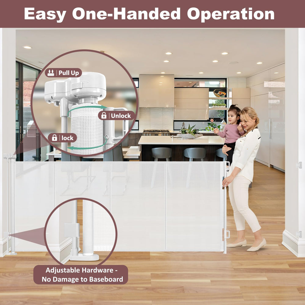 GRENFU reinforced 41in tall gate baseboard-friendly bracket installation without damage.