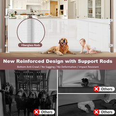 GRENFU reinforced 41in gate fully extended to 100in covers large openings for versatile spaces.