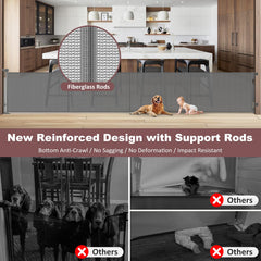 GRENFU reinforced 41-inch gate with fiberglass rods providing sturdy support.