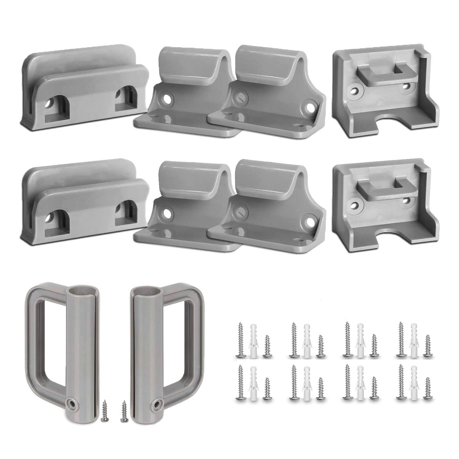 GRENFU retractable baby gate mounting kit grey for secure wall installation and quick repairs