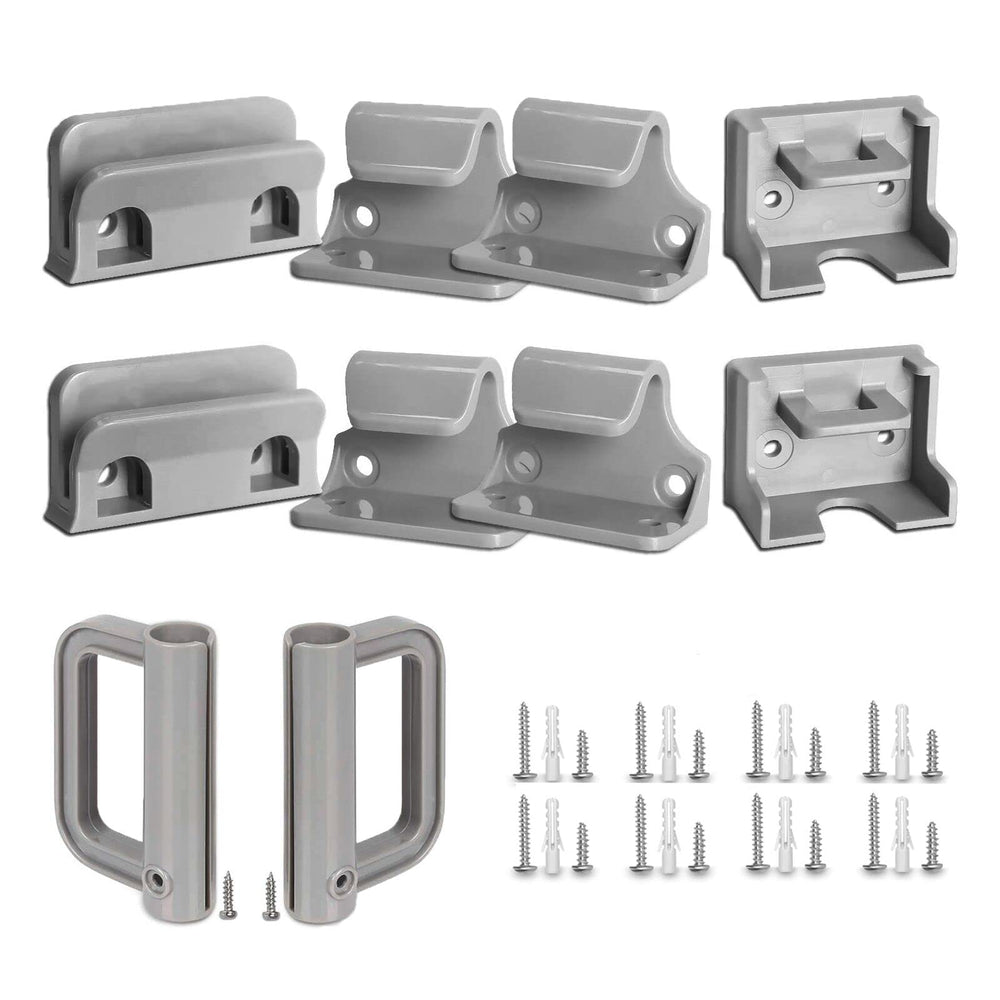 GRENFU retractable baby gate mounting kit grey for secure wall installation and quick repairs