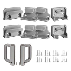 GRENFU retractable baby gate mounting kit grey for secure wall installation and quick repairs