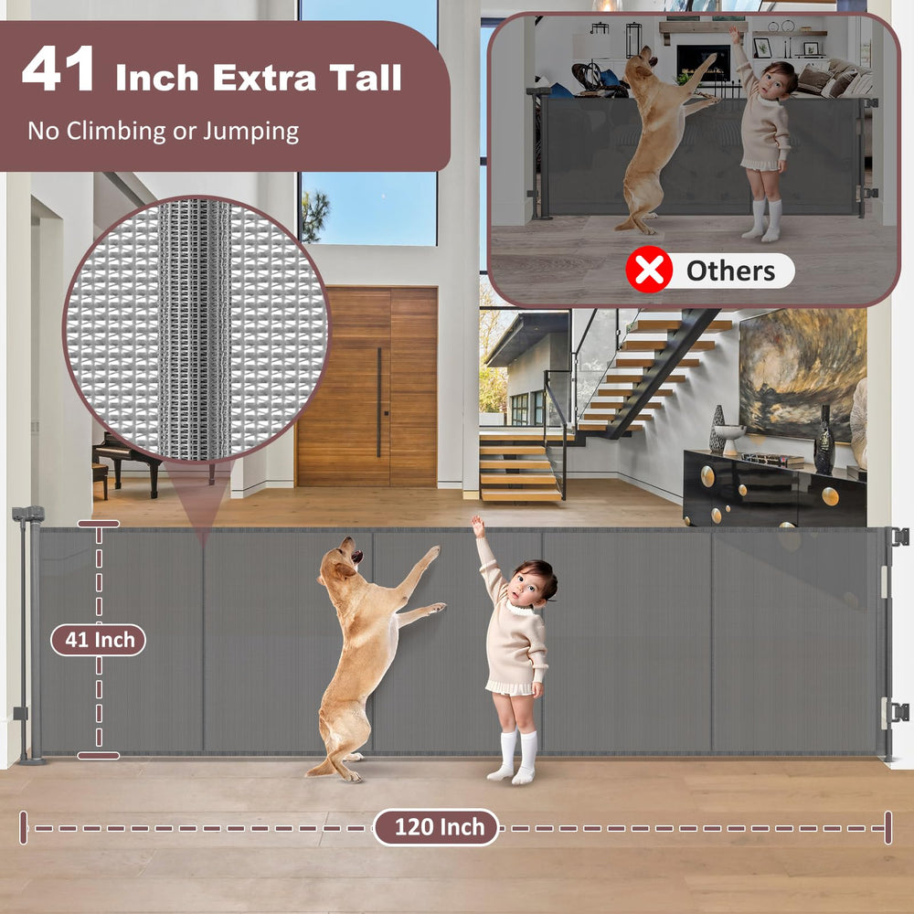 GRENFU retractable gate compact when stored saving space in busy hallways