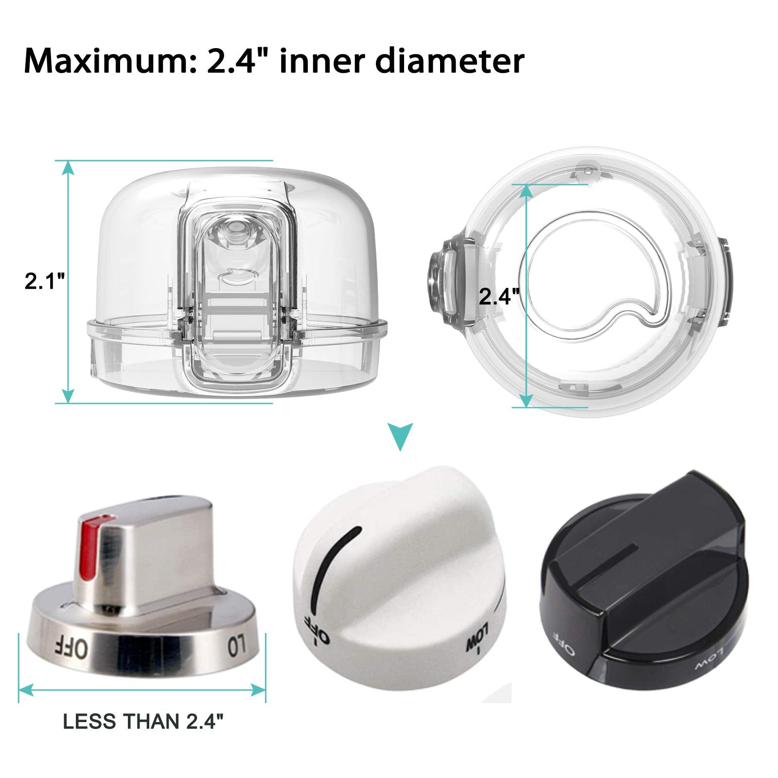 GRENFU stove knob covers clear view keeps temperature markers visible for safe operation.