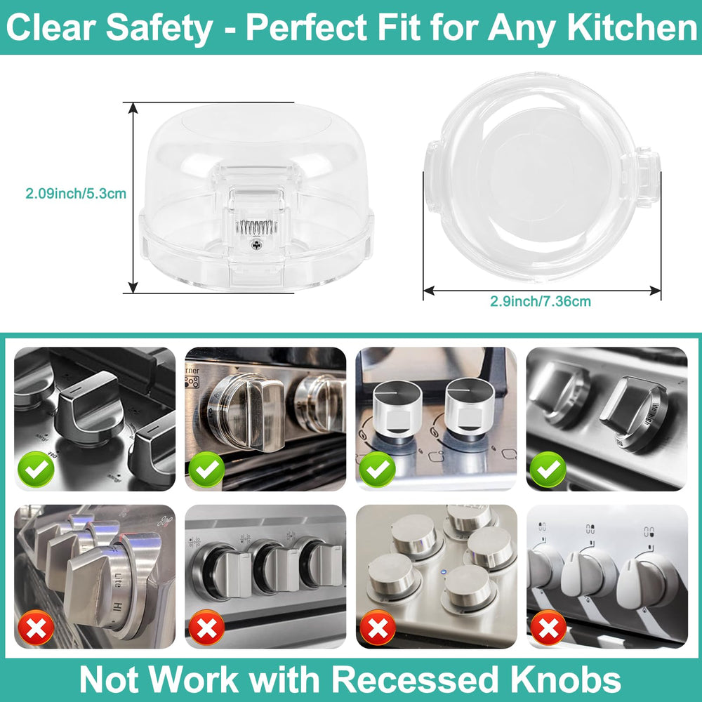 GRENFU universal-fit knob cover for most gas stoves enhances kitchen safety