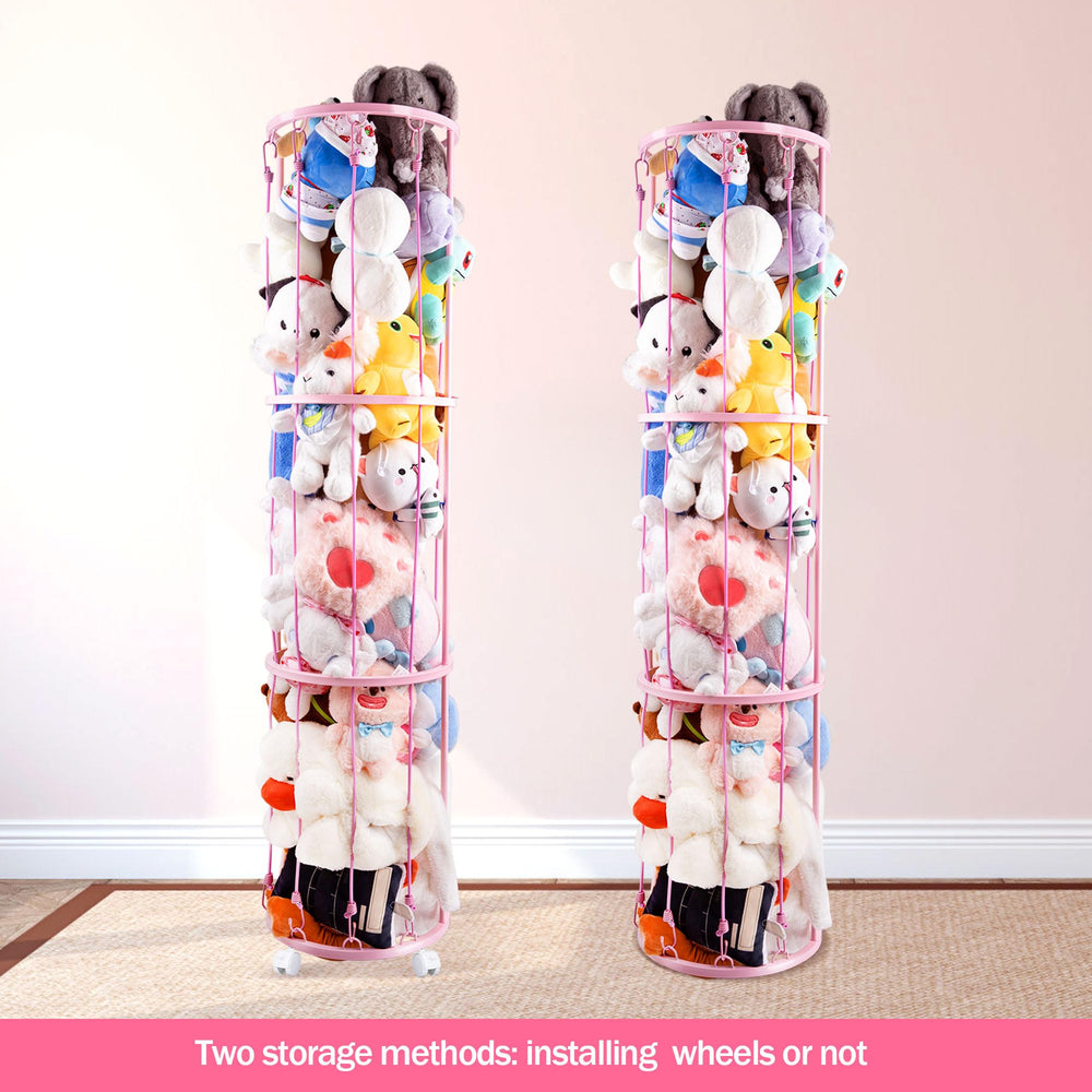 GRETJOB sturdy metal construction resists rust for lasting toy storage.