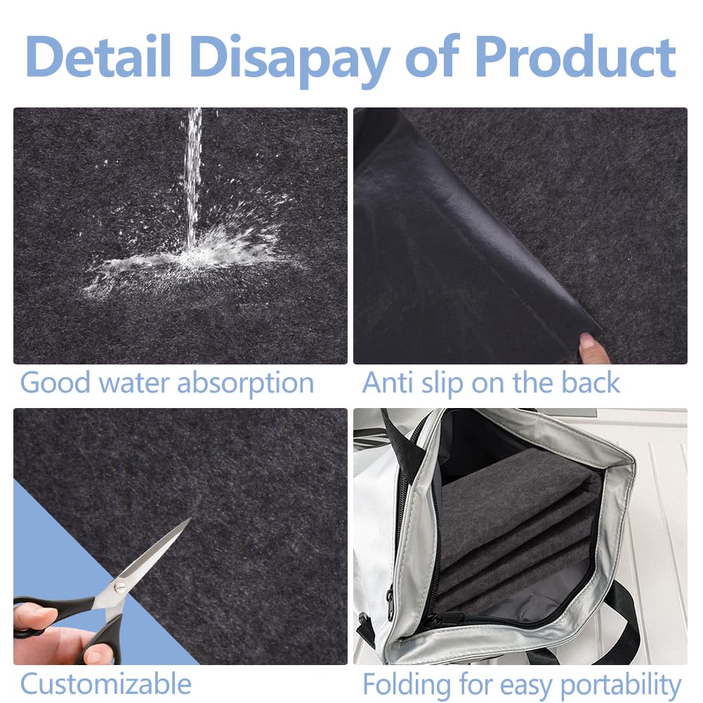 GRETJOB waterproof base with anti-slip backing keeps the mat stable on grass