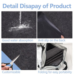 GRETJOB waterproof base with anti-slip backing keeps the mat stable on grass