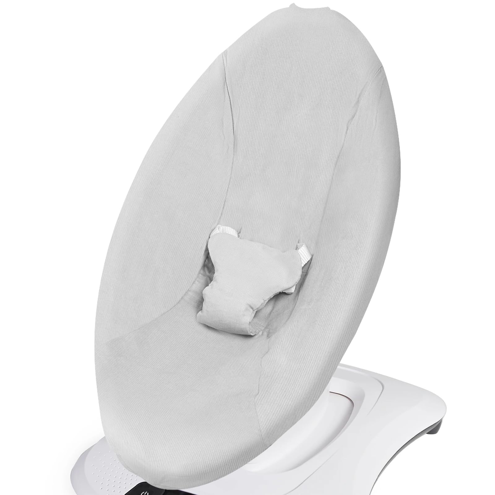 Greuame baby swing cover grey fabric close-up, breathable cotton for comfort