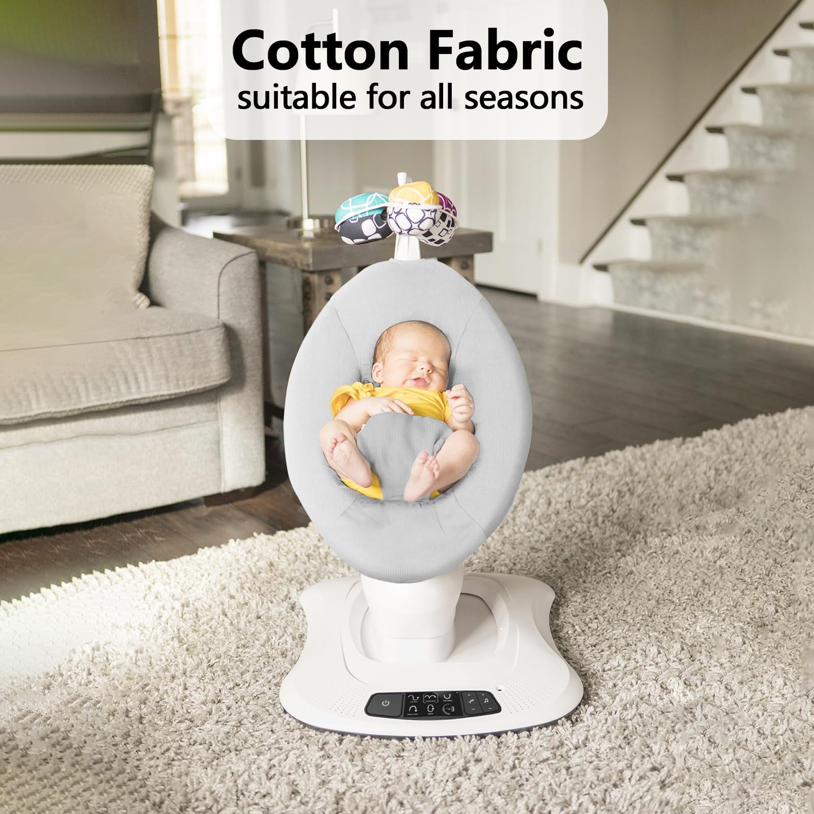 Greuame swing cover installation with slide-buckle design for snug fit