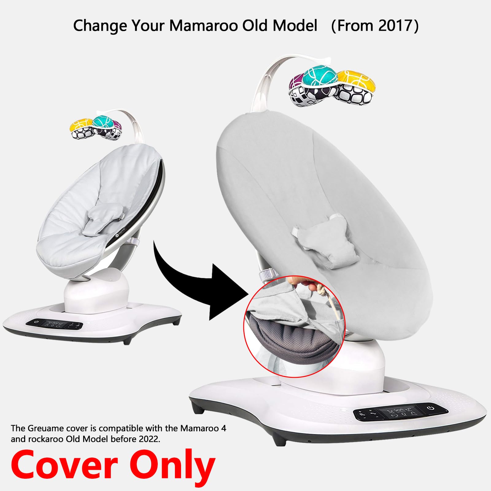 Greuame MamaRoo 4 old-model compatibility image for pre-2022 fit