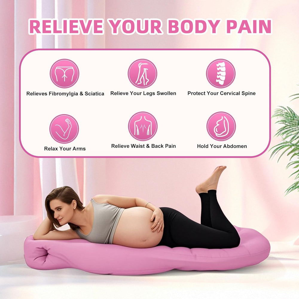 Grluvxo belly-hole design eases bump comfort for prone sleeping.