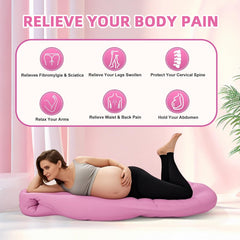 Grluvxo belly-hole design eases bump comfort for prone sleeping.