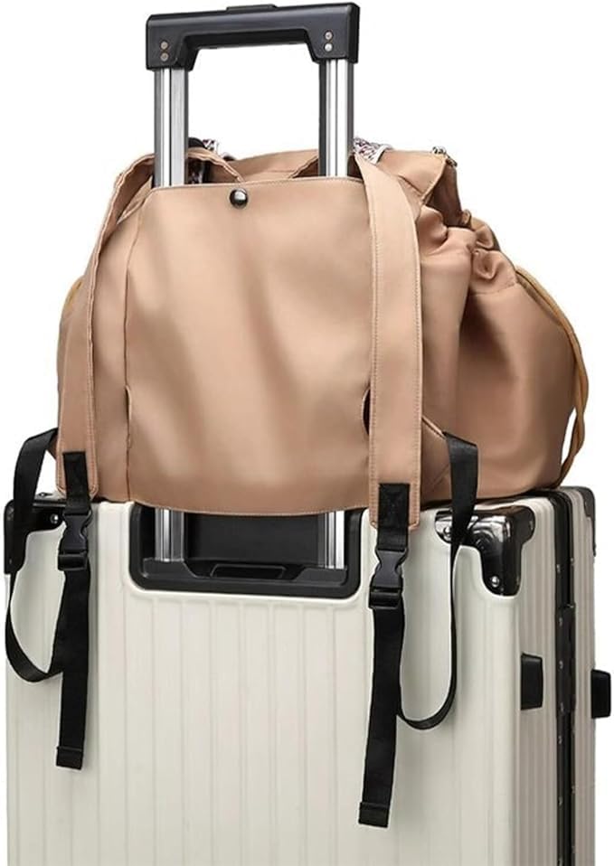 Grluvxo travel organizer bag suitcase-attach feature khaki simplifies travel with luggage