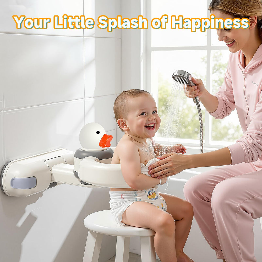 Grnpeak adjustable-height bath stand fits growing babies for safer baths.