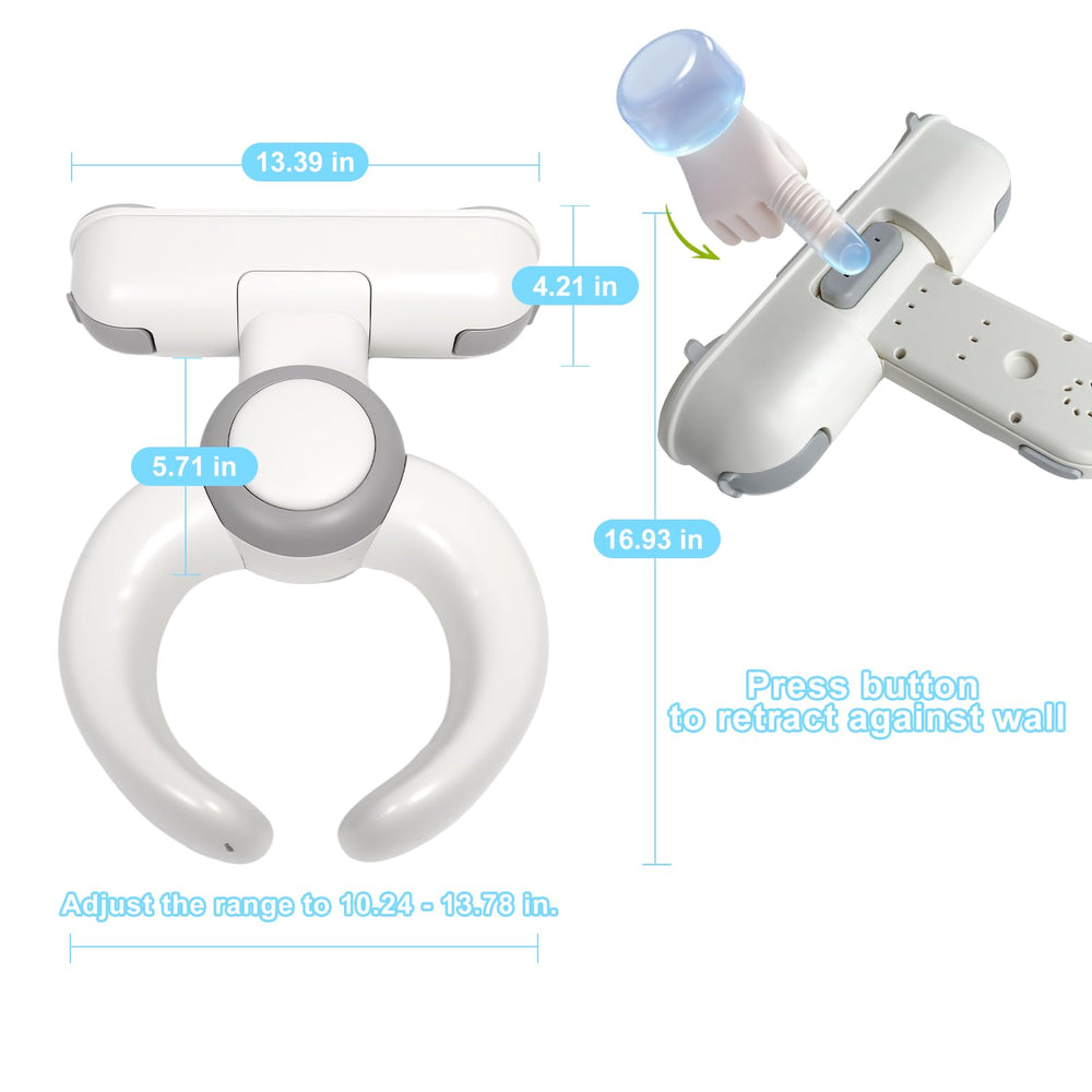 GrnPeak baby shower stand suction-wall shows secure grip on smooth surfaces for versatile use.