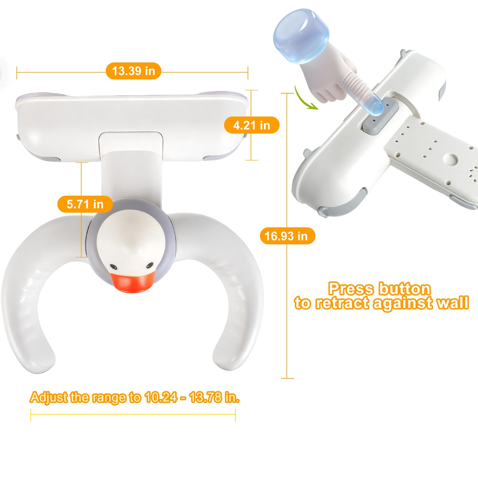 Grnpeak foldable design stores easily by tub or closet.