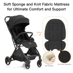 Gromast Gravity-styling stroller one-hand fold for busy parents.