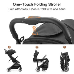 Gromast lightweight travel stroller demonstrating easy lifting and portability