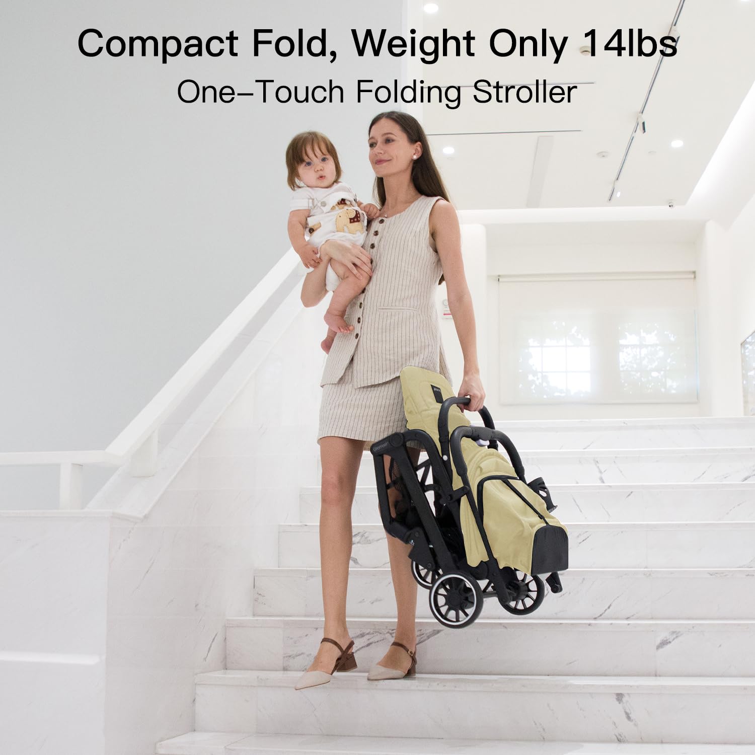Gromast one-hand fold highlights quick, simple setup for busy parents.