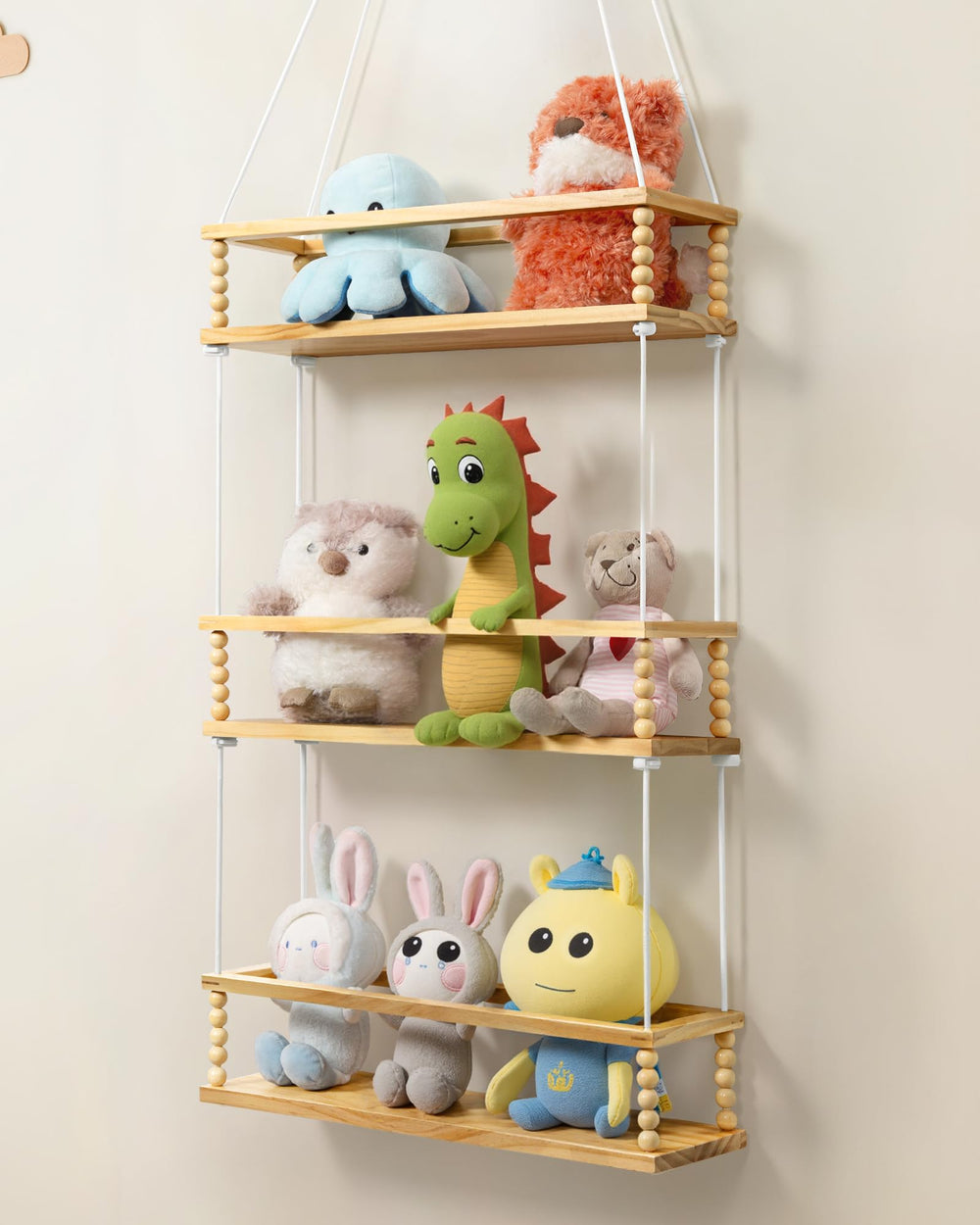 Gronda stuffed animal storage hanging organizer displaying plush toys keeps toys organized and accessible.