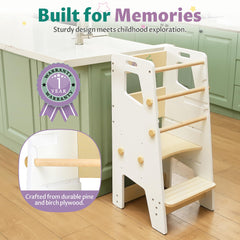 GroowingMind Toddler Tower safety features with anti slip pads for secure exploration