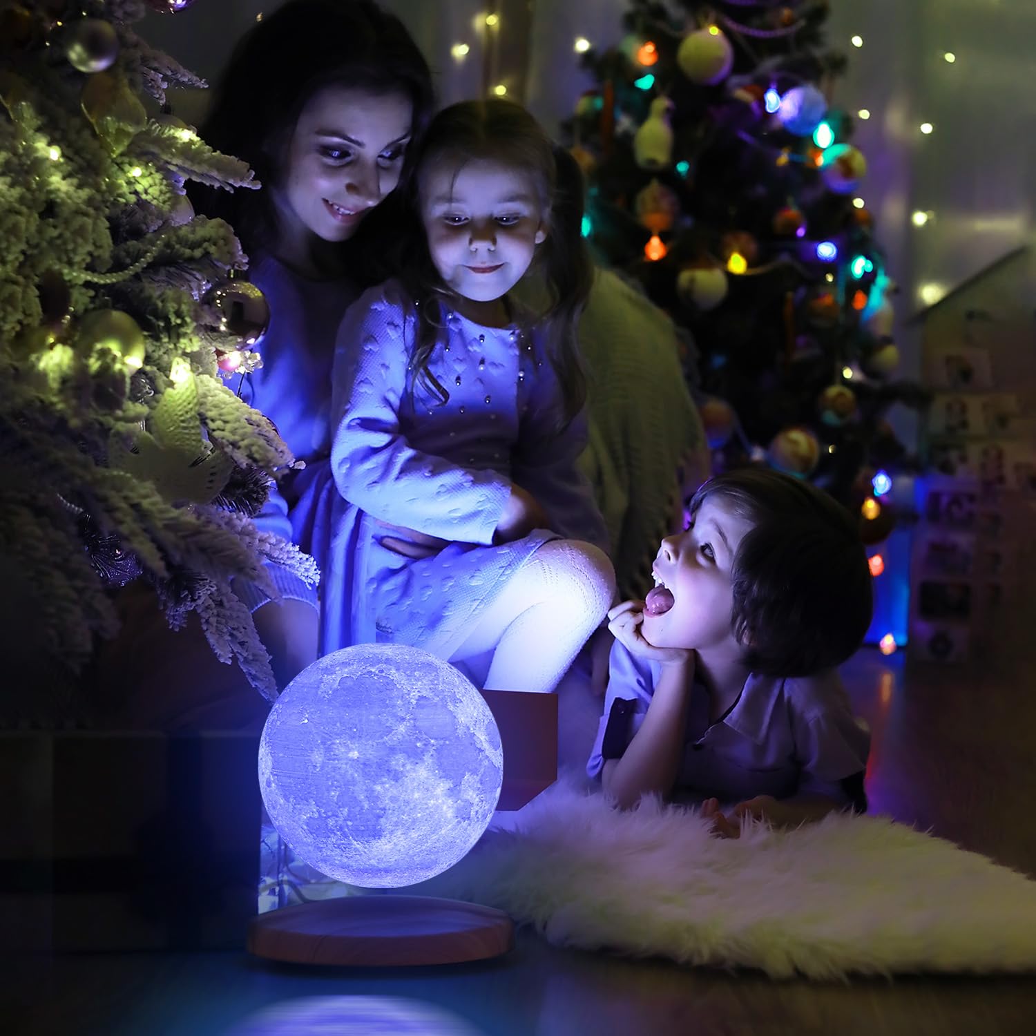 GROPINFLY moon lamp room decor enhances conversation and creates magical mood lighting.