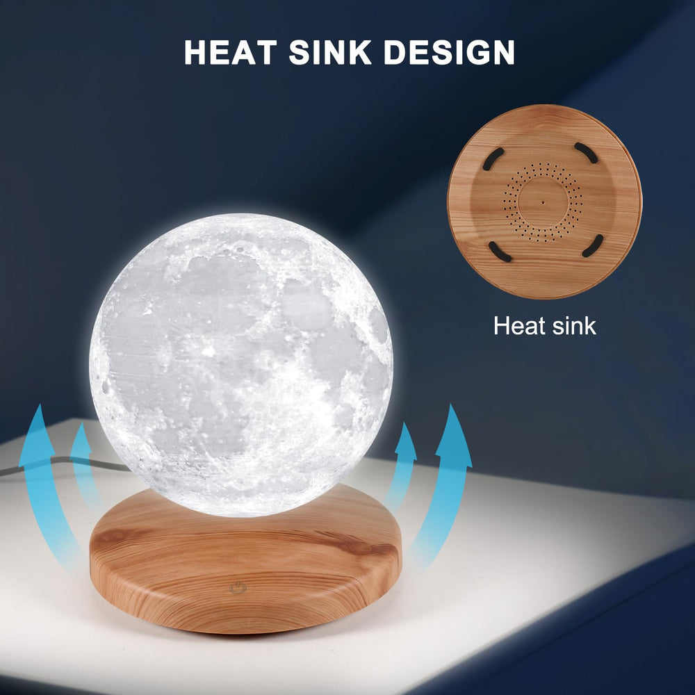 GROPINFLY wooden base design complements modern desks and nightstands with magnetic illumination.