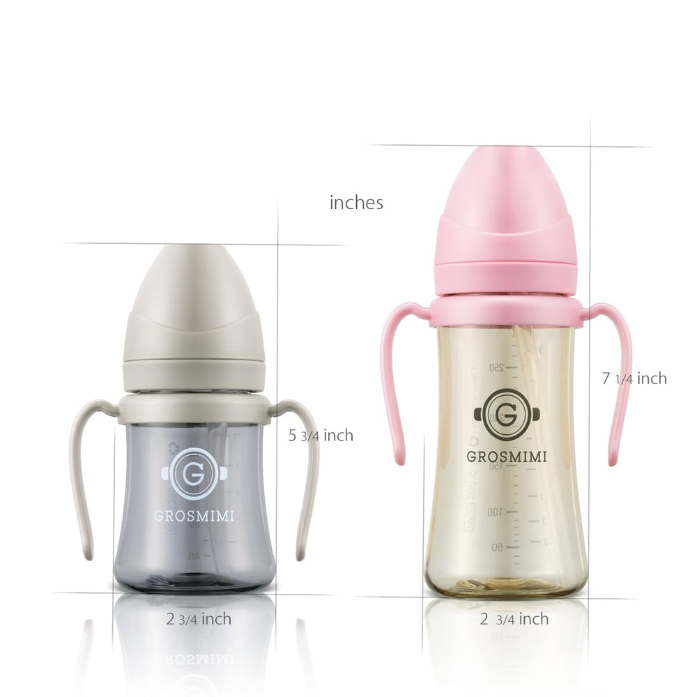 GROSMIMI 10 oz beige cup for babies and toddlers on the go