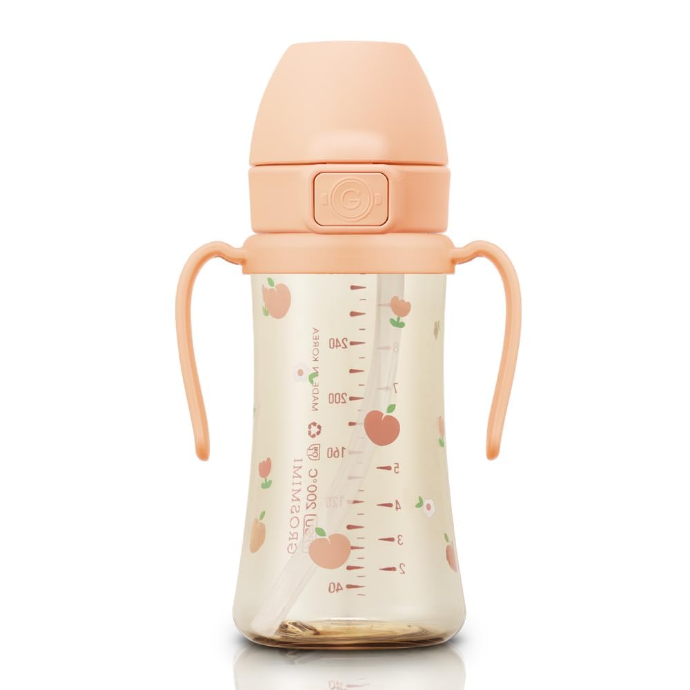 GROSMIMI 2-pack Peach Flower and Unicorn designs with customizable lids for personalization