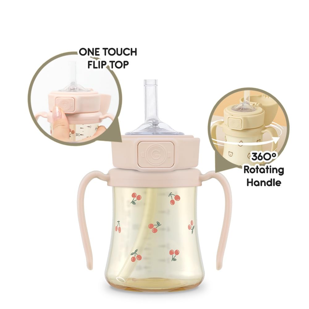 GROSMIMI 6 oz toddler sippy cup ideal for on-the-go hydration