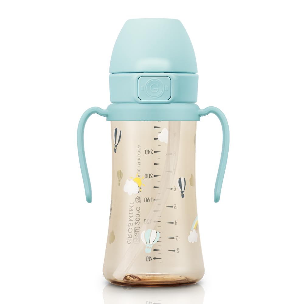 GROSMIMI Flip Top spill-proof sippy cup with air-balloon lid for on-the-go toddlers