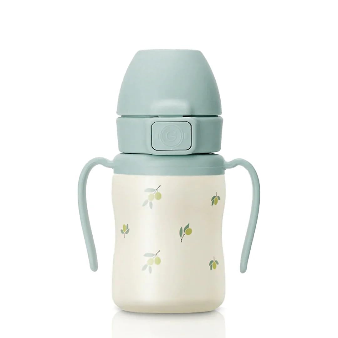 GROSMIMI insulated 316 stainless steel toddler cup with spill-proof flip top.