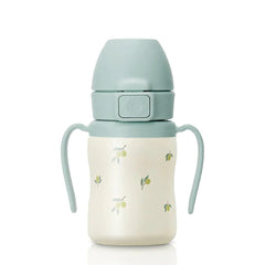 GROSMIMI insulated 316 stainless steel toddler cup with spill-proof flip top.