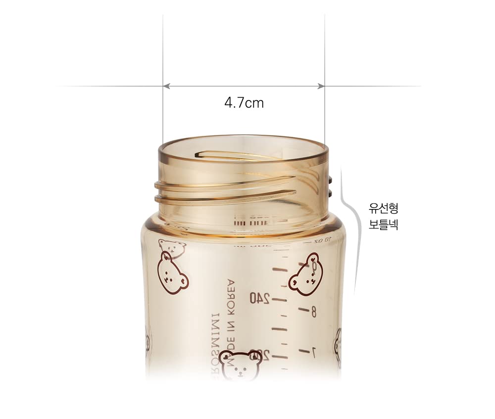 GROSMIMI PPSU bottle dishwasher-safe image illustrates easy cleaning and reuse.