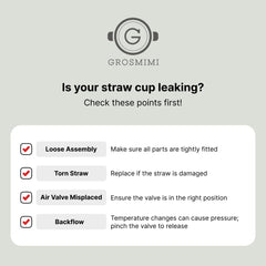 GROSMIMI silicone straw close-up shows gum-friendly soft sip.