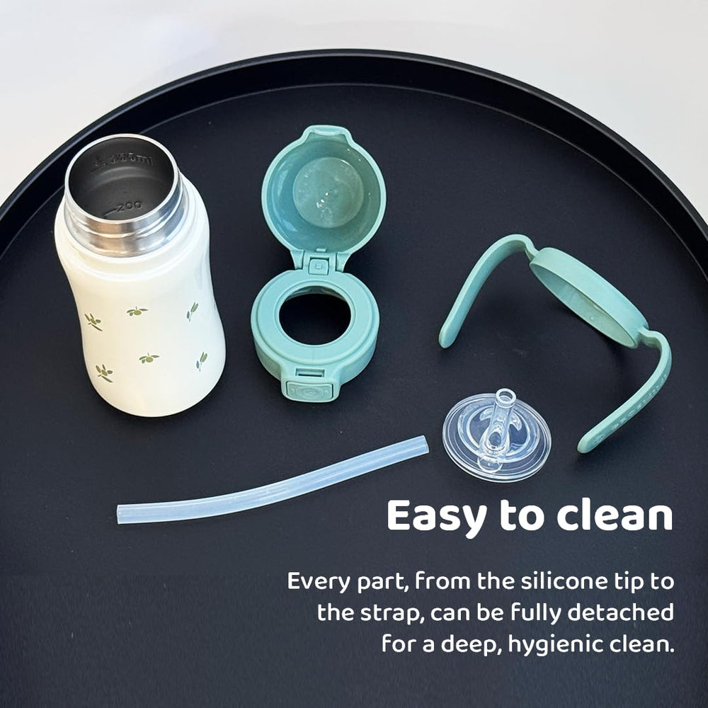 GROSMIMI spill-proof cross-cut straw prevents leaks during bumps