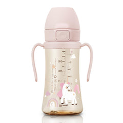 GROSMIMI Stage 2 straw sippy cup close-up showing transition-friendly straw for toddlers