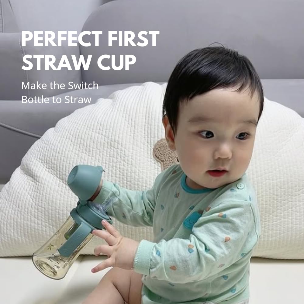 GROSMIMI Stage 2 straw supports toddler transition from bottle to cup.