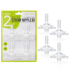 GROSMIMI Stage 2 straw-nipples in baby cups help easy transitions.