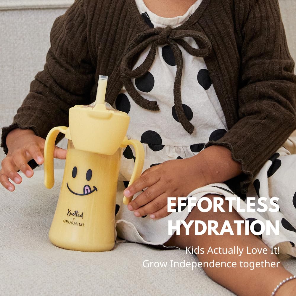 GROSMIMI ten-ounce capacity fits toddlers' daily hydration.