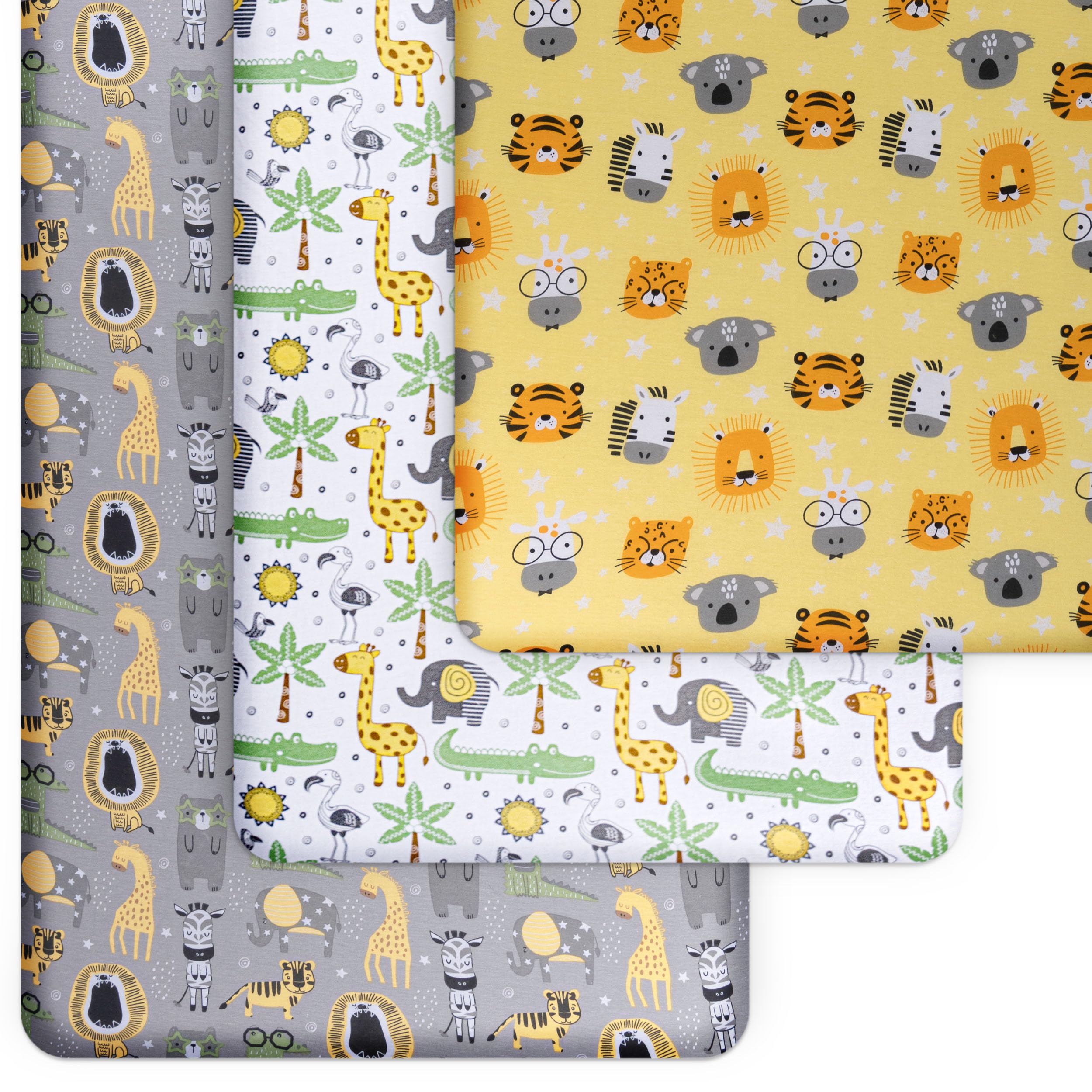 Grow Wild jersey-knit-crib-sheets-soft-fabric emphasizes breathable, gentle material for baby skin.